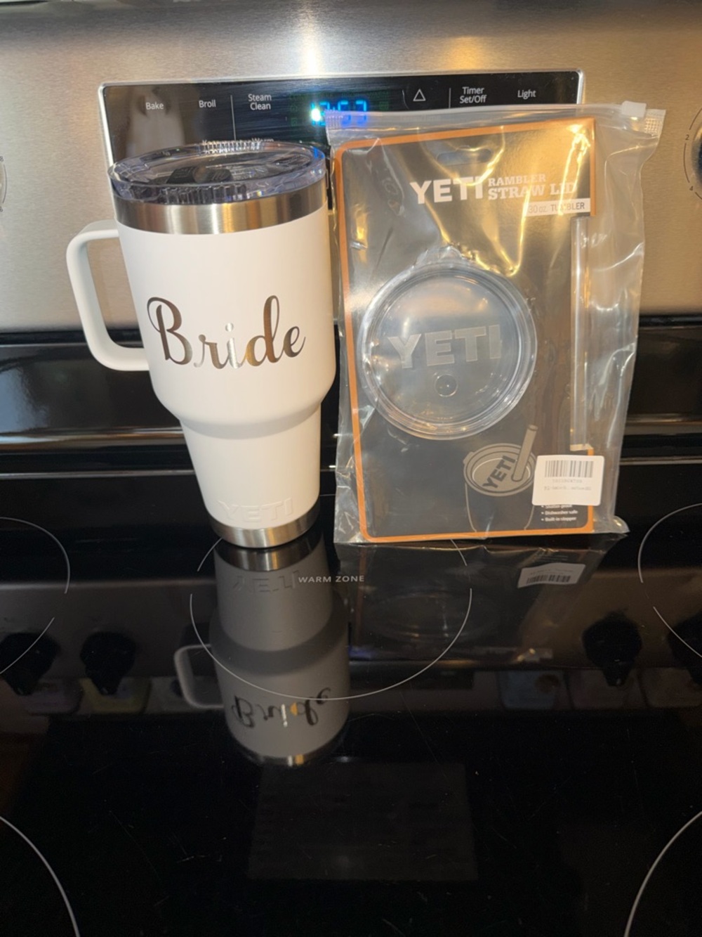 Yeti White 'Bride' Rambler Tumbler with Handle and Lid